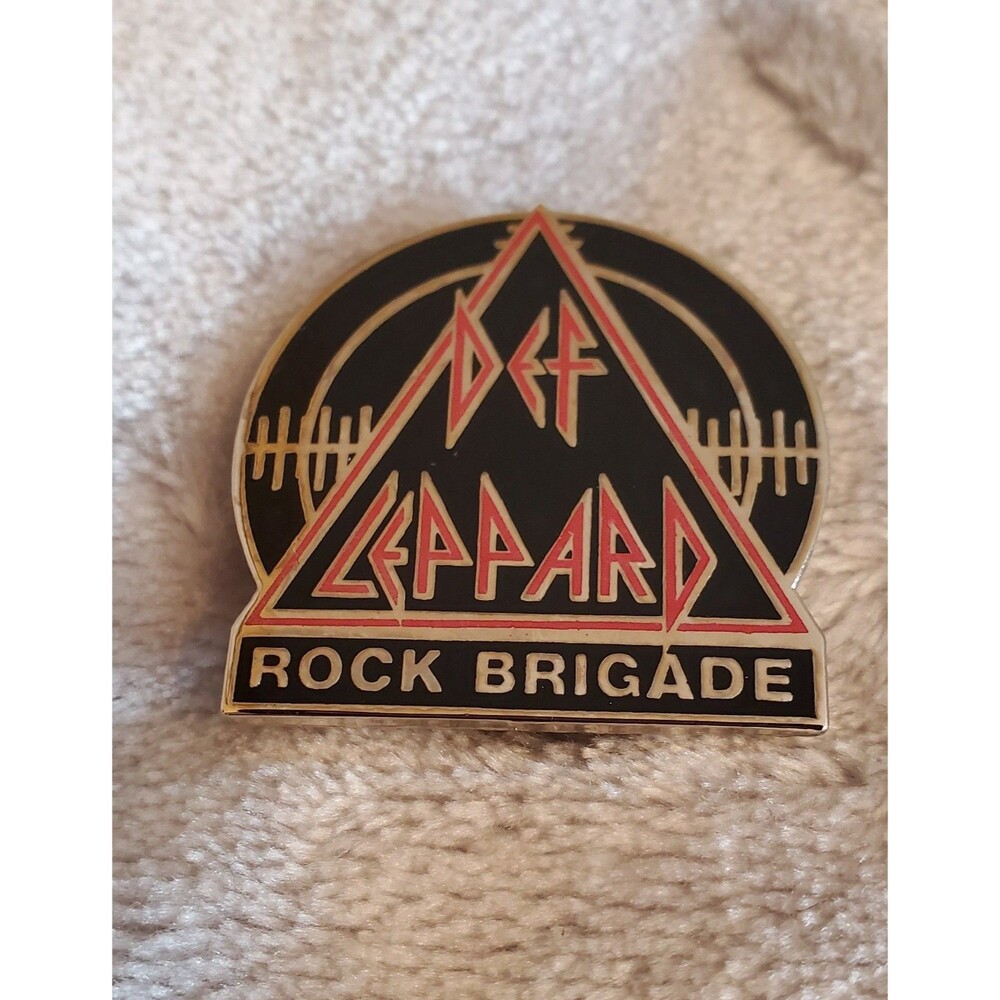 DEF LEPPARD Rock Brigade Enamel Lapel Pin 2020 Heavy Metal Rocker Y2K Vintage